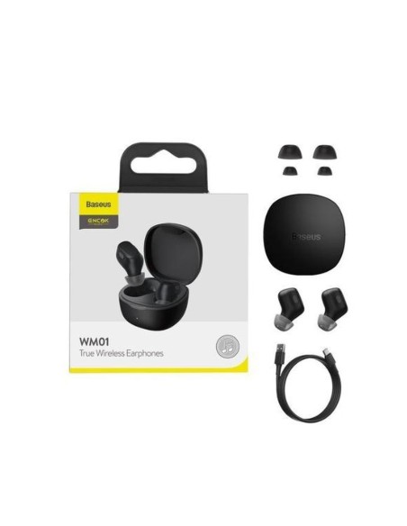 Encok TWS Bluetooth 5.3 belaidės ausinės juodos