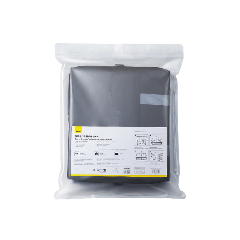
Automobilio tvarkyklė bagažinės dėžė 60L OrganizeFun juoda
