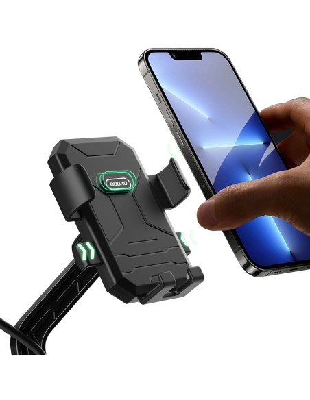 
F7C+ motociklo dviračio telefono laikiklis prie vairo, juodas

