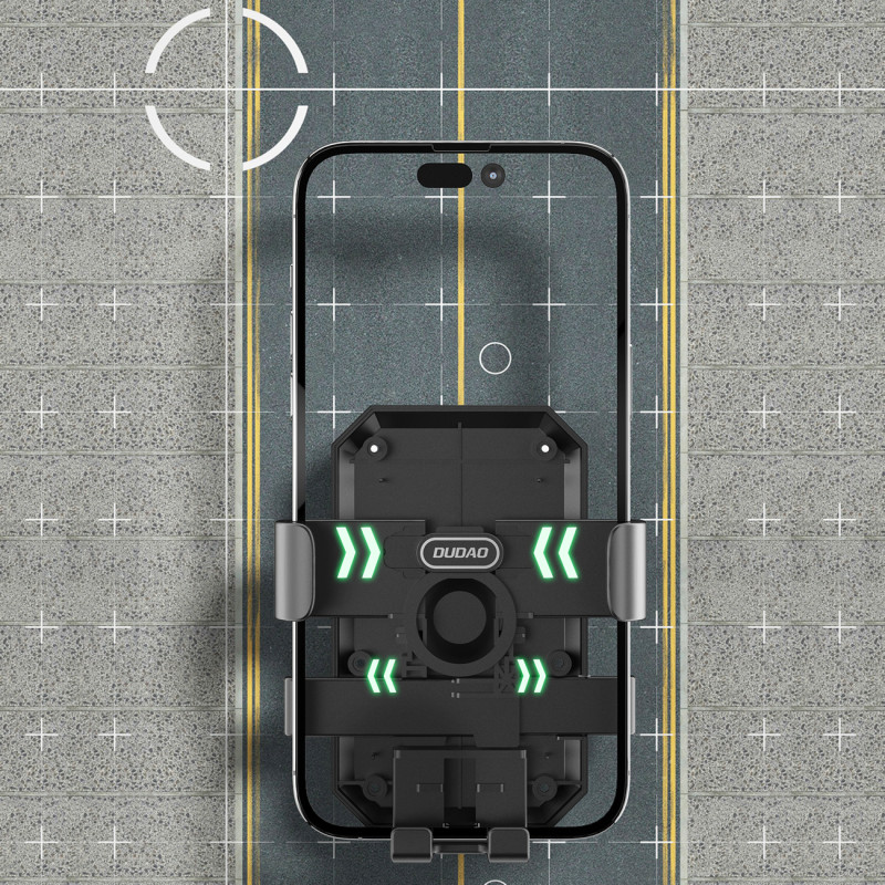 F7C+ motociklo dviračio telefono laikiklis prie vairo, juodas