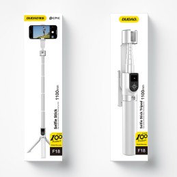 
Asmenukių lazda, teleskopinė asmenukių lazda su trikoju ir BT F18W nuotolinio valdymo pulteliu, balta
