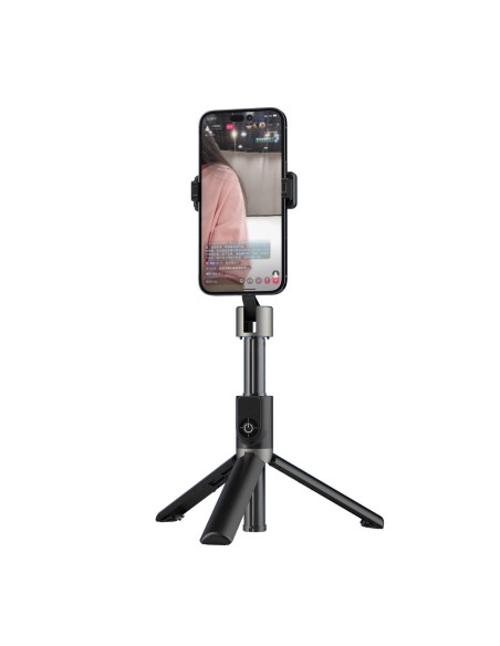 
Asmenukių lazda, teleskopinė asmenukių lazda su trikoju ir BT F18W nuotolinio valdymo pulteliu, juoda
