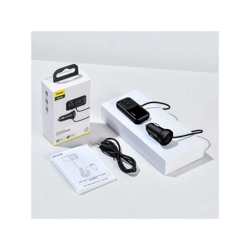 Belaidis Bluetooth FM siųstuvas su įkrovikliu S-16 Overseas edition juodas