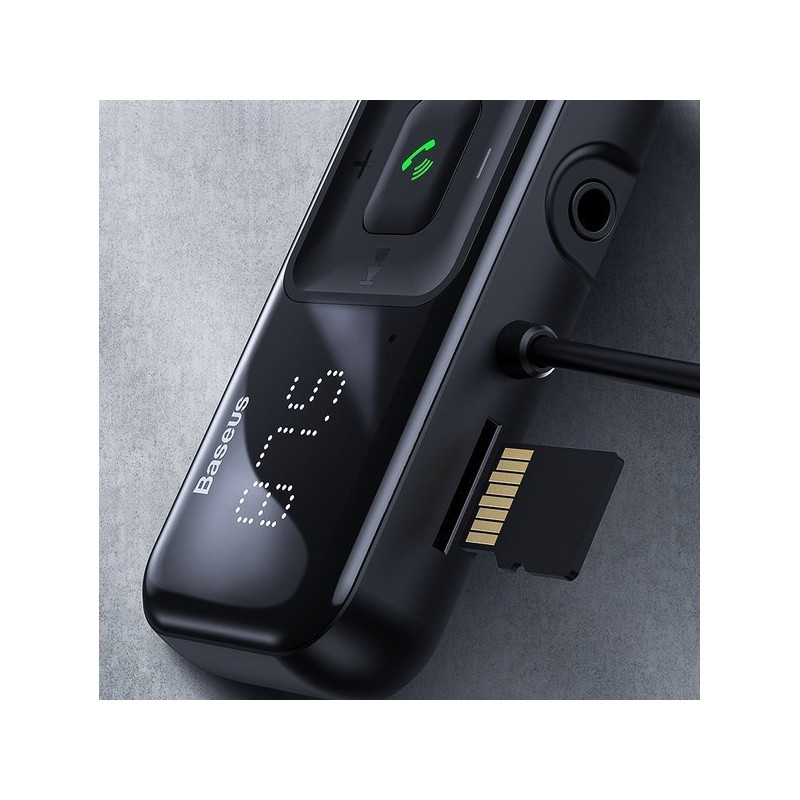 Belaidis Bluetooth FM siųstuvas su įkrovikliu S-16 Overseas edition juodas