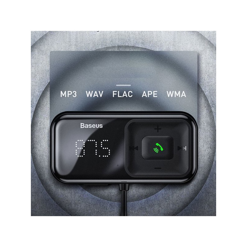 Belaidis Bluetooth FM siųstuvas su įkrovikliu S-16 Overseas edition juodas