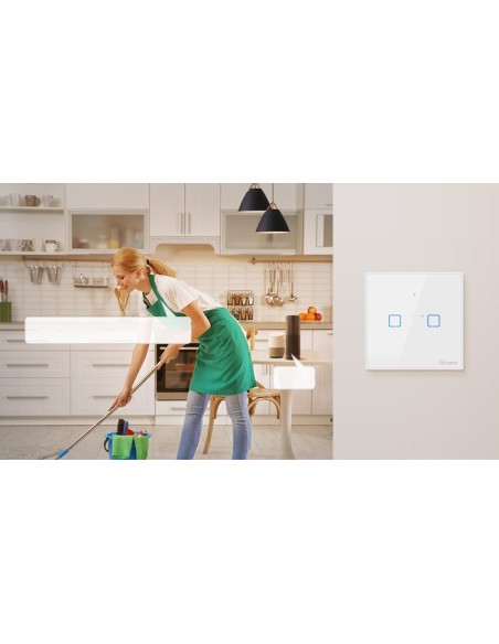 Jutiklinio apšvietimo jungiklio jungiklio mygtukas WiFi 433MHz RF Black T3EU1C-TX Jutiklinio apšvietimo jungiklio jungiklio mygtukas WiFi 433MHz RF Black T3EU1C-TX