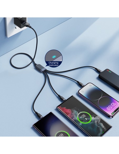 4in1 kabelis USB-A – 2x USB-C iPhone Lightning microUSB 1,2 m juodas
 
4in1 kabelis USB-A – 2x USB-C iPhone Lightning microUSB 1,2 m juodas