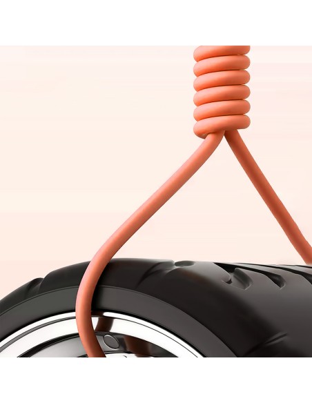 
Stiprus kampinis kabelis, skirtas iPhone USB-C - Lightning 30W 1m 180 rotation oranžinė
