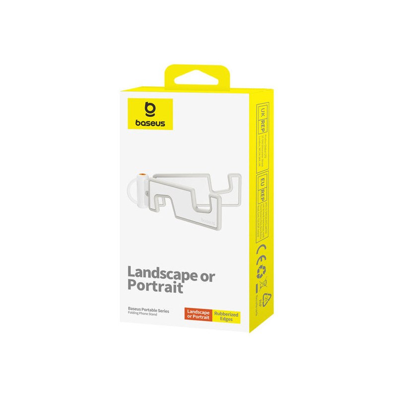 
Sulankstomas telefono stovas pakabinamas raktų pakabukas, nešiojamas baltas
