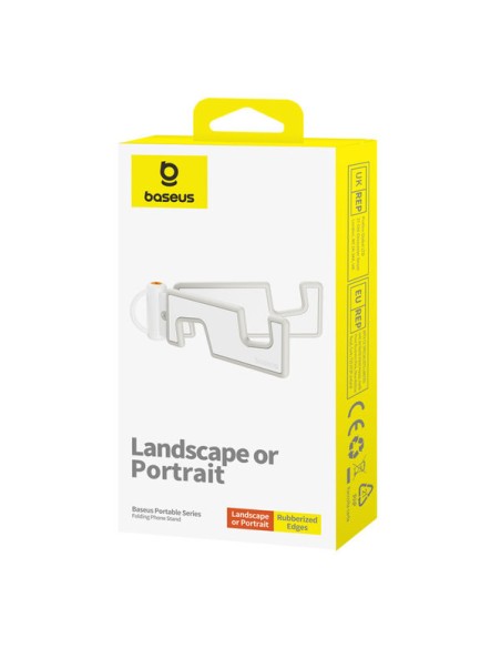 
Sulankstomas telefono stovas pakabinamas raktų pakabukas, nešiojamas baltas
