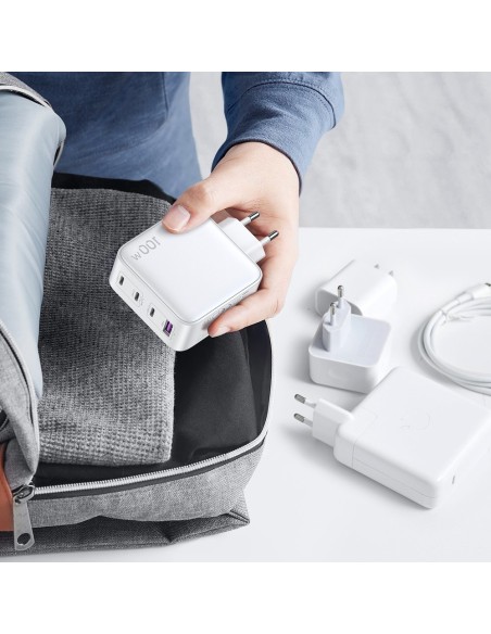 GaN greitas įkroviklis 3x USB-C USB 100W PPS PD Maitinimo tiekimas baltas
 
GaN greitas įkroviklis 3x USB-C USB 100W PPS PD Maitinimo tiekimas baltas