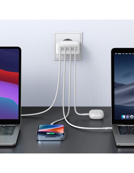 GaN greitas įkroviklis 3x USB-C USB 100W PPS PD Maitinimo tiekimas baltas
 
GaN greitas įkroviklis 3x USB-C USB 100W PPS PD Maitinimo tiekimas baltas