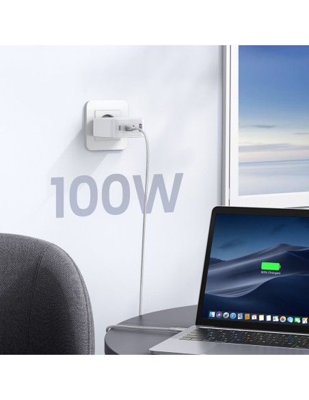 GaN greitas įkroviklis 3x USB-C USB 100W PPS PD Maitinimo tiekimas baltas
 
GaN greitas įkroviklis 3x USB-C USB 100W PPS PD Maitinimo tiekimas baltas