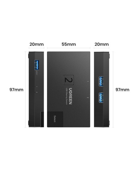 Jungiklis USB 3.0 dvikryptis jungiklis dviem kompiuteriams, juodas
 
Jungiklis USB 3.0 dvikryptis jungiklis dviem kompiuteriams, juodas