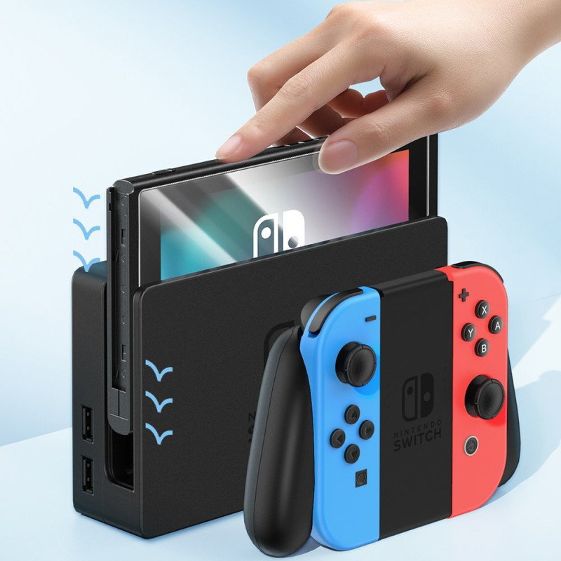 Grūdinto stiklo ekranas, skirtas Nintendo Switch OLED 2021 Crystal SET iš 2 vnt.