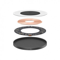 
Magnetinis indukcinis telefono įkroviklis 15W + USB-C laidas 1m, juodas
