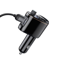
2in1 Bluetooth FM automobilinis siųstuvas ir 2x USB įkroviklis, juodas
