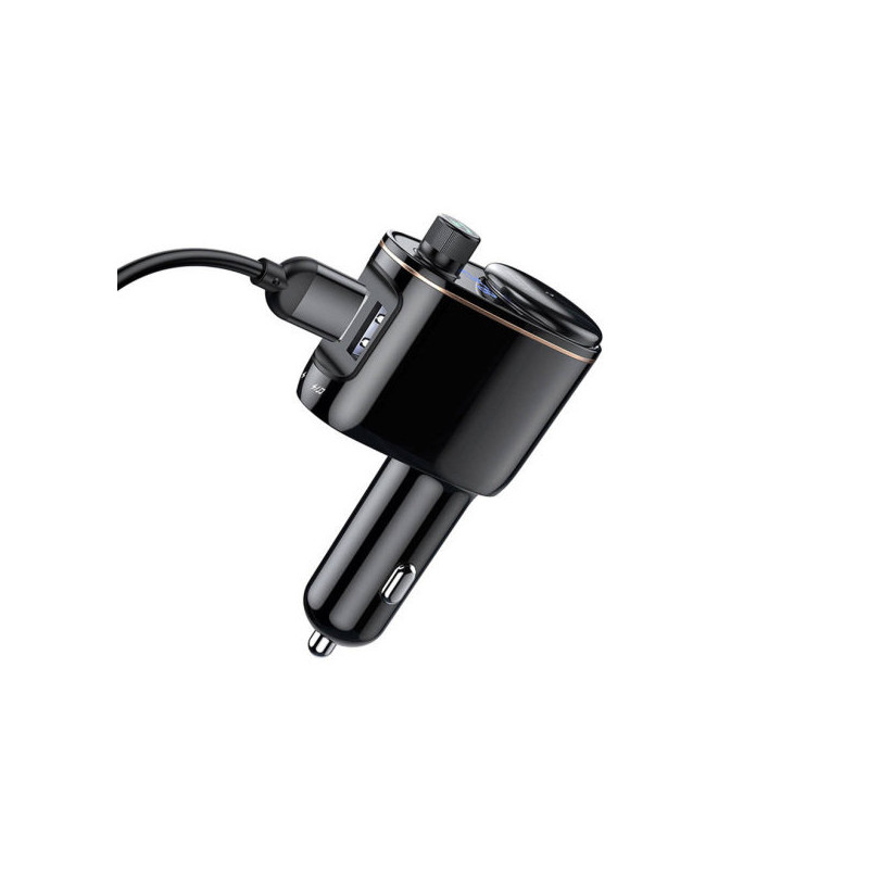 
2in1 Bluetooth FM automobilinis siųstuvas ir 2x USB įkroviklis, juodas
