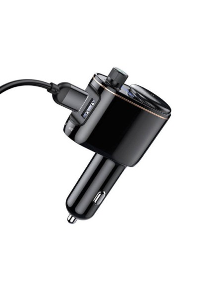 
2in1 Bluetooth FM automobilinis siųstuvas ir 2x USB įkroviklis, juodas
