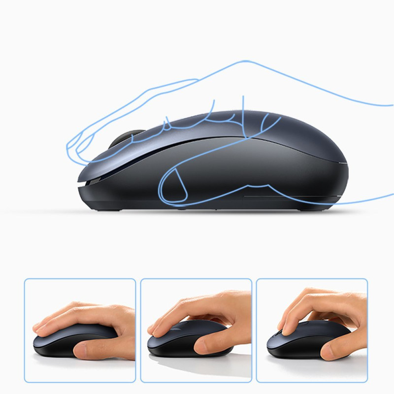 Belaidė pelė kompiuteriui USB 2.4GHz, tamsiai mėlyna