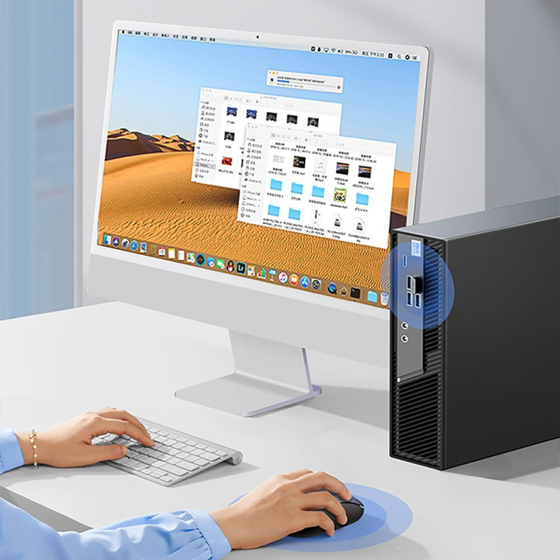 Belaidė pelė kompiuteriui USB 2.4GHz, tamsiai mėlyna