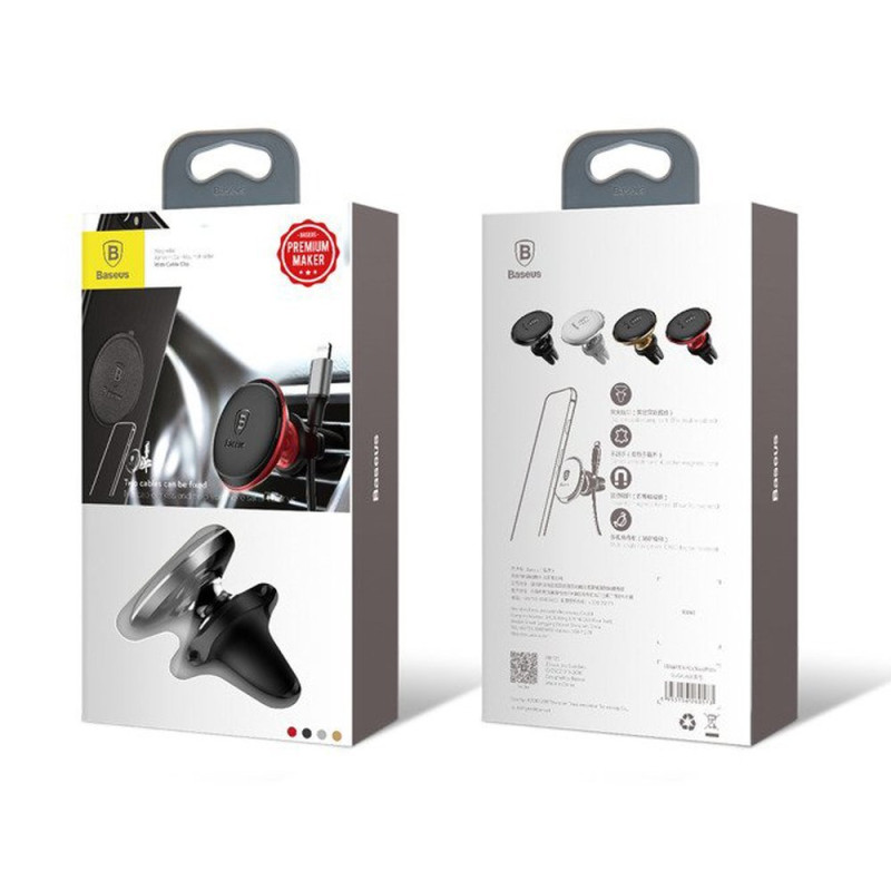 Magnetinis automobilinio telefono laikiklis oro angai, juodas