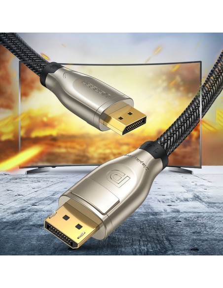 
Kabelis DisplayPort kabelis patvarus lankstus DP112 DP1.4 8K 3m juodas
