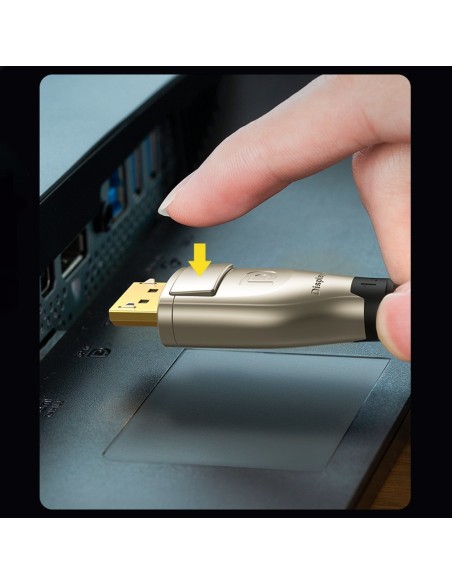 
Kabelis DisplayPort kabelis patvarus lankstus DP112 DP1.4 8K 3m juodas
