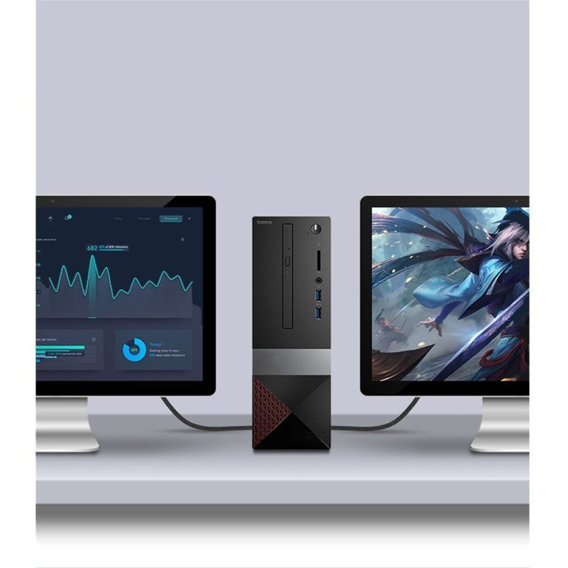 Kabelis DisplayPort kabelis patvarus lankstus DP112 DP1.4 8K 3m juodas