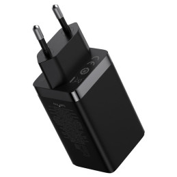 
GaN greitas įkroviklis 2x USB-C USB 65W + USB-C laidas juodas
