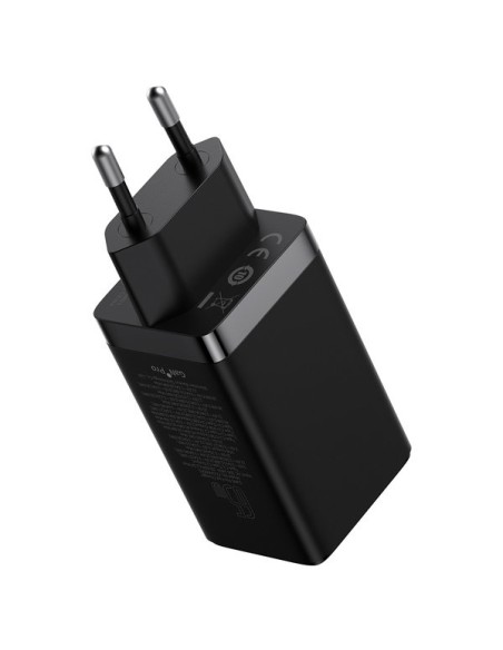
GaN greitas įkroviklis 2x USB-C USB 65W + USB-C laidas juodas

