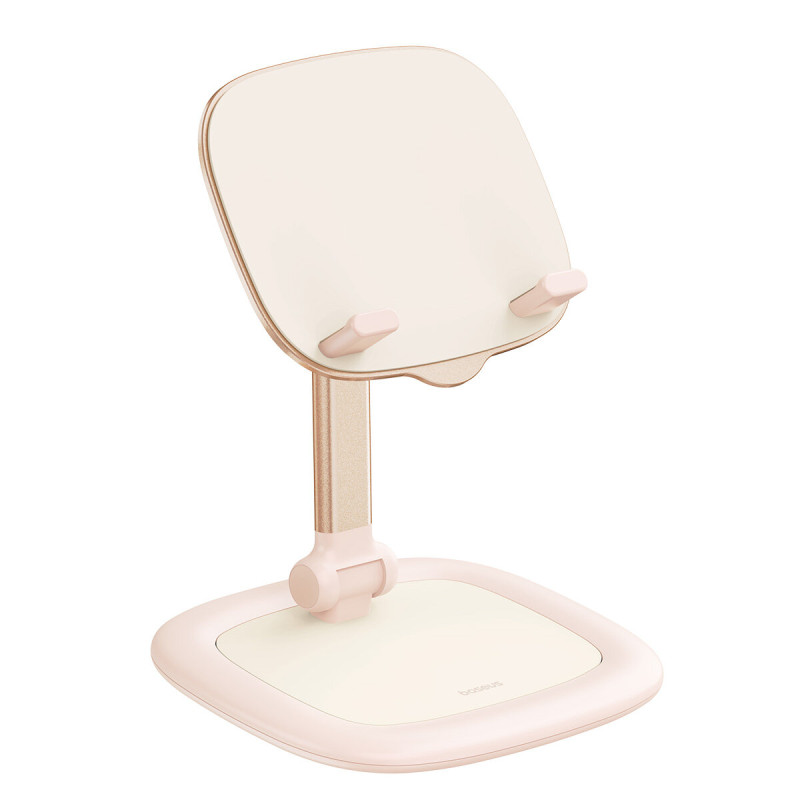 Reguliuojamas stovas planšetiniam kompiuteriui ir telefonui Seashell Series rožinis