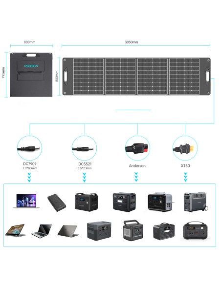 Kempingo saulės įkroviklis, sulankstomas saulės baterijų skydelis, 400W, juodas
 
Kempingo saulės įkroviklis, sulankstomas saulės baterijų skydelis, 400W, juodas