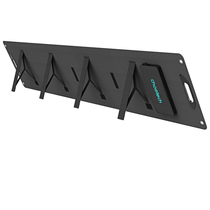 Kempingo saulės įkroviklis, sulankstoma saulės baterija, 300W, juoda