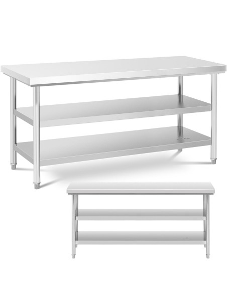 Stalas, centrinis plieninis stalviršis, 2 lentynos, 180 x 60 cm
 
Stalas, centrinis plieninis stalviršis, 2 lentynos, 180 x 60 cm