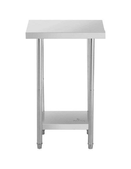 Stalas, centrinis plieninis stalviršis su lentyna, 61 x 61 cm
 
Stalas, centrinis plieninis stalviršis su lentyna, 61 x 61 cm