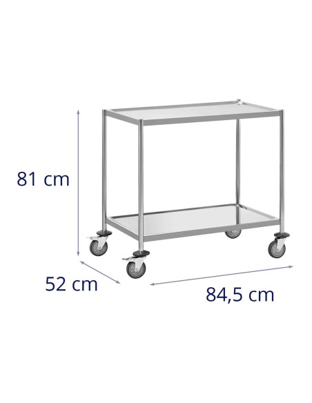 Maitinimo padavėjo vežimėlis, skirtas aptarnauti 2 lentynas 82 x 50 cm iki 40 kg
 
Maitinimo padavėjo vežimėlis, skirtas aptarnauti 2 lentynas 82 x 50 cm iki 40 kg