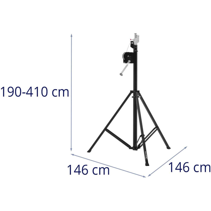 DJ scenos apšvietimo stendas, lifto tipo, 190-410 cm, iki 80 kg