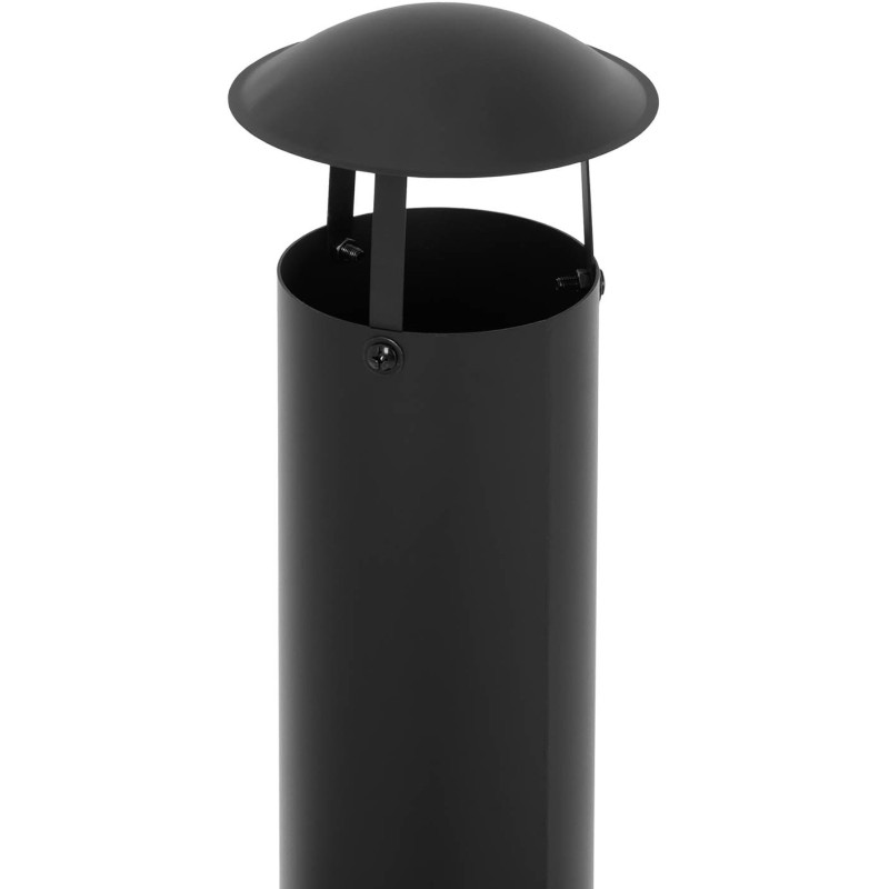 Židinys, židinys, krosnis sodui plieninėje terasoje su lentyna malkoms, 132 cm