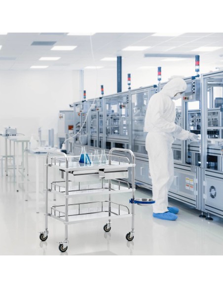 Laboratorinis kosmetinis gydymo vežimėlis pagamintas iš plieno, 3 lentynos, 2 stalčiai, 65 x 39 x 86 cm, 15 kg
 
Laboratorinis kosmetinis gydymo vežimėlis pagamintas iš plieno, 3 lentynos, 2 stalčiai, 65 x 39 x 86 cm, 15 kg