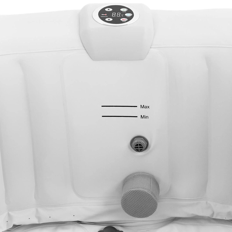 Pripučiama sodo sūkurinė vonia 110 masažinių purkštukų 4 žmonėms 600 l pilkai balta