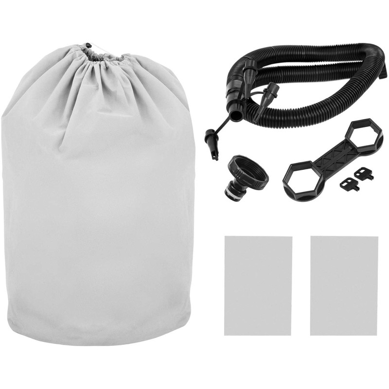 Pripučiama sodo sūkurinė vonia 110 masažinių purkštukų 4 žmonėms 600 l pilkai balta