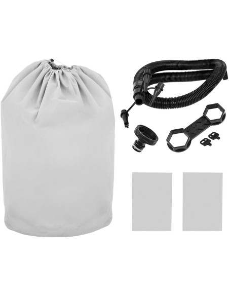 Pripučiama sodo sūkurinė vonia 110 masažinių purkštukų 4 žmonėms 600 l pilkai balta