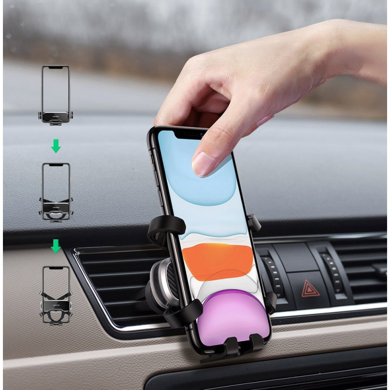 Gravity automobilinis telefono laikiklis juodas