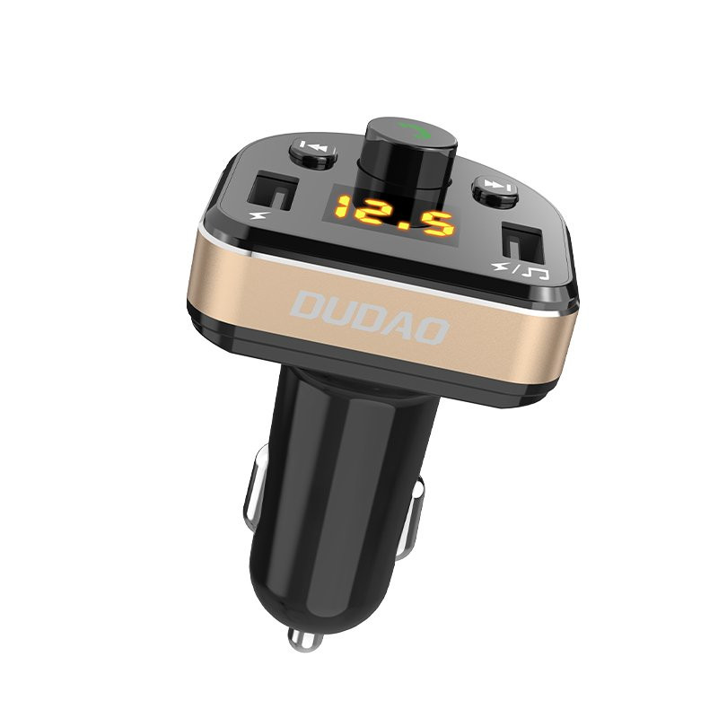 FM MP3 Bluetooth siųstuvas, 2x USB automobilinis įkroviklis, juodos spalvos