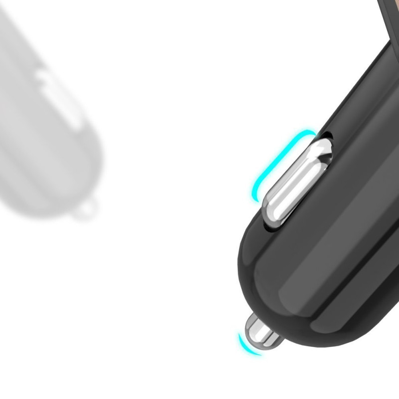 FM MP3 Bluetooth siųstuvas, 2x USB automobilinis įkroviklis, juodos spalvos