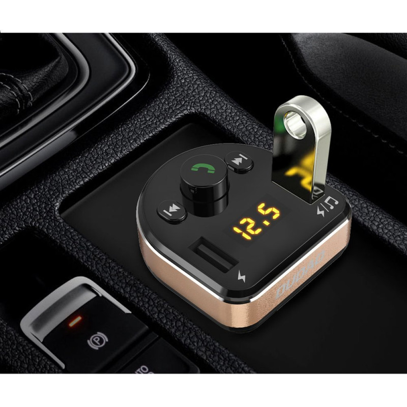 FM MP3 Bluetooth siųstuvas, 2x USB automobilinis įkroviklis, juodos spalvos