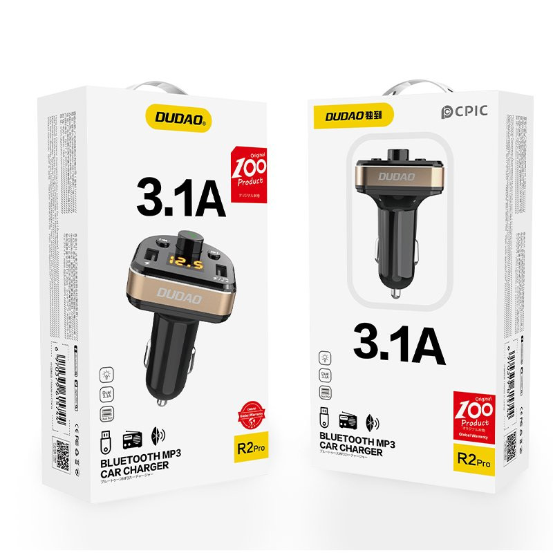 FM MP3 Bluetooth siųstuvas, 2x USB automobilinis įkroviklis, juodos spalvos