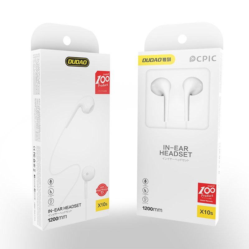 
Ausinės X10S laidinės ausinės mini lizdas 3,5 mm baltas
