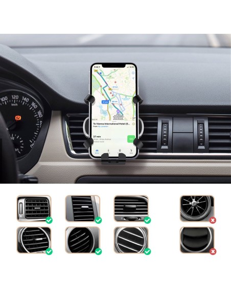 Gravity automobilinis telefono laikiklis juodas Gravity automobilinis telefono laikiklis juodas